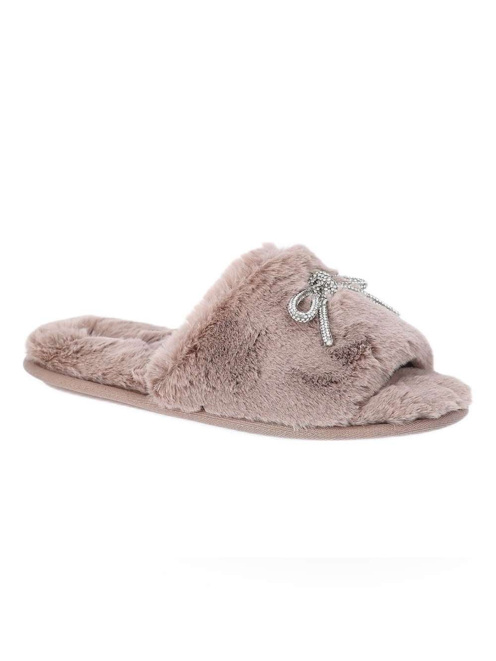 Joyspun Rhinestone Bow Slippers - Picture 2 of 5